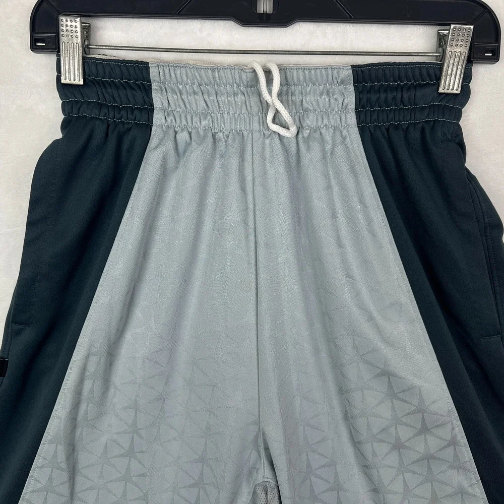 Nike Air Jordan Basketball Shorts Mens Small‎ Gray Black Dri Fit All Over Print